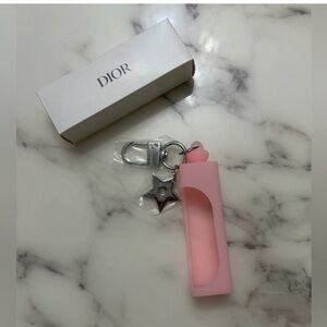 Dior Pink Keychain&Silicon case for Dior Addict Lip Glow Oil